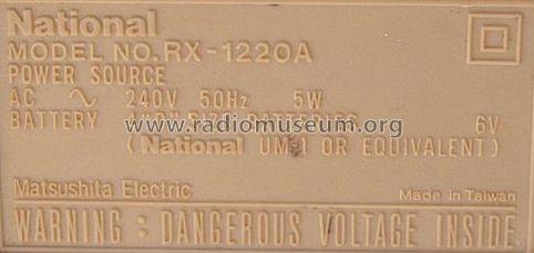 National RX-1220A; Panasonic, (ID = 422298) Radio