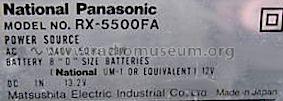 4-Band Stereo Radio Cassette Recorder RX-5500FA; Panasonic, (ID = 623370) Radio