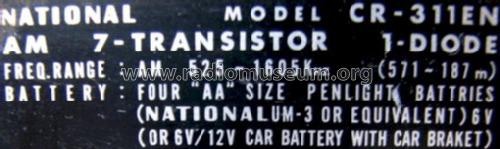 Solid State Portable Car Radio CR-311EN; Panasonic, (ID = 513378) Radio