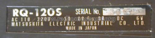 Solid State Radio- Tape Recorder RQ120S; Panasonic, (ID = 1356659) Radio