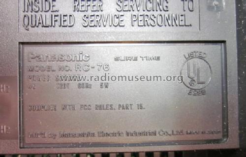 Sure Time RC-76; Panasonic, (ID = 977003) Radio