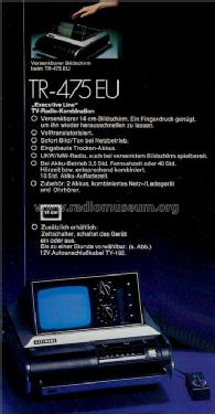TR-475 EU; Panasonic, (ID = 556559) TV Radio
