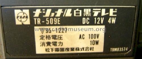TR-509E; Panasonic, (ID = 1002726) Television