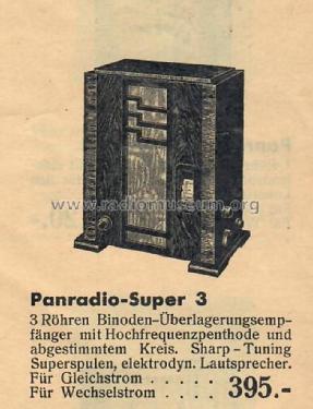 Super 3 G 033/031; Panradio A - siehe (ID = 2357533) Radio