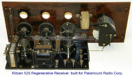 Paramount Regenerative Receiver 525; Paramount Radio Co. (ID = 1246064) Radio