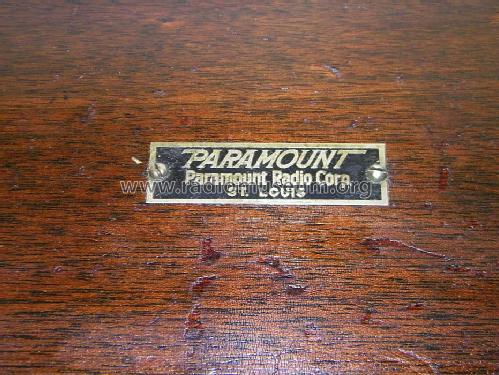 Paramount Regenerative Receiver 525; Paramount Radio Co. (ID = 1246070) Radio