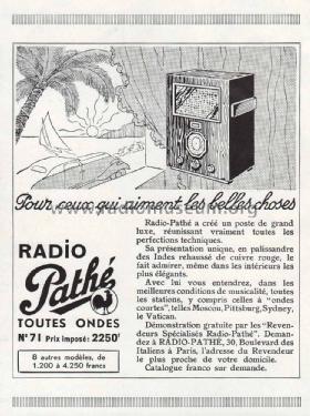 71 Ch= 435L; Pathé Radio, Pathé (ID = 1660746) Radio