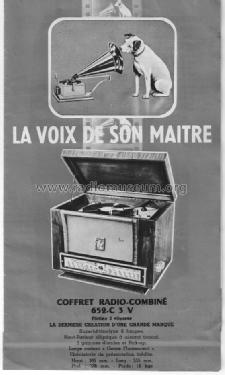 Radio-Combiné 652-C 3V; Pathé-Marconi, Les (ID = 1474693) Radio