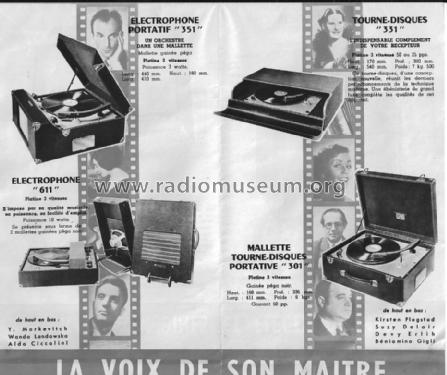 Électrophone Portatif 351; Pathé-Marconi, Les (ID = 1475197) R-Player