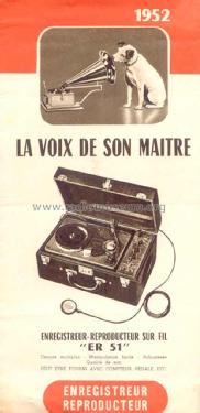 Enregistreur sur fil ER51; Pathé-Marconi, Les (ID = 1924831) R-Player