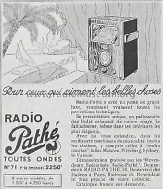 71 Ch= 435L; Pathé Radio, Pathé (ID = 1031657) Radio