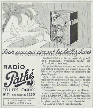 71 Ch= 435L; Pathé Radio, Pathé (ID = 1244441) Radio