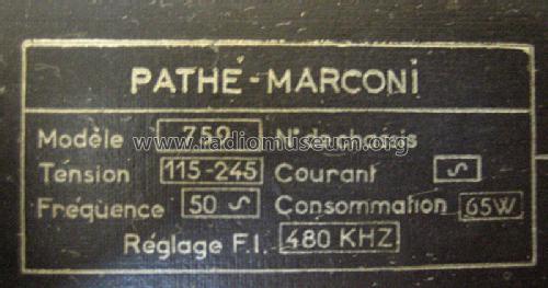 759 AM/FM; Pathé-Marconi, Les (ID = 860014) Radio