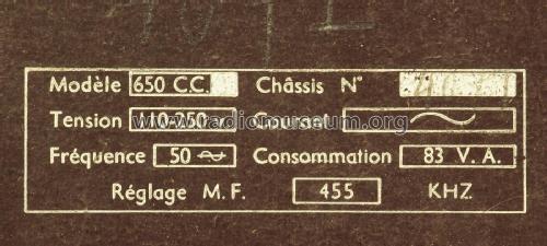 650 C.C.; Pathé-Marconi, Les (ID = 2873104) Radio