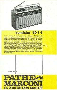 80T4; Pathé-Marconi, Les (ID = 2922908) Radio