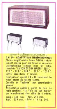 Adaptateur Stéréophonique CH59; Pathé-Marconi, Les (ID = 2674186) Speaker-P