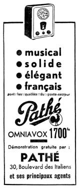 Omniavox ; Pathé Radio, Pathé (ID = 1987406) Radio