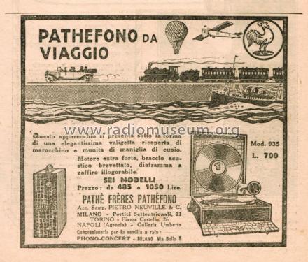 Pathéphone Portatif No 935; Pathé Radio, Pathé (ID = 2612677) TalkingM