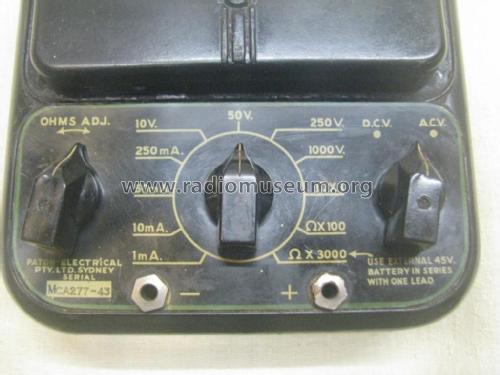 Analog Multimeter M.C.A. M; Paton Electrical Pty (ID = 2092370) Equipment