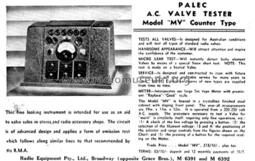 Palec Emporium Valve Tester MV; Paton Electrical Pty (ID = 1504948) Ausrüstung