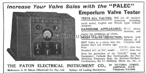 Palec Emporium Valve Tester MV; Paton Electrical Pty (ID = 2463106) Equipment