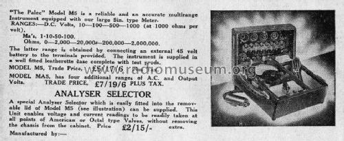 Palec Volt-Ohm-Milliammeter M5; Paton Electrical Pty (ID = 2039511) Equipment
