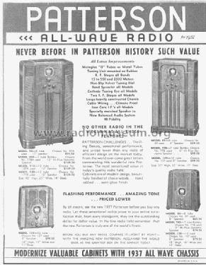 87A Chassis Only; Patterson Radio Co. (ID = 1630288) Radio