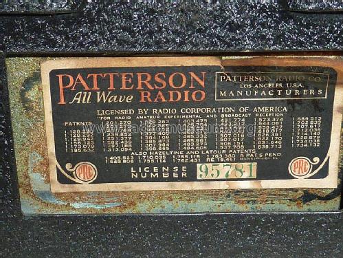 PR-10 ; Patterson Radio Co. (ID = 1099595) Commercial Re