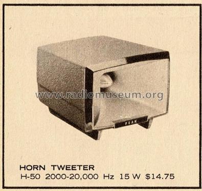Horn Tweeter H-50; Peak brand, H. Rowe (ID = 3095405) Altavoz-Au