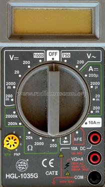 Digital Multimeter HGL-1035G; PeakTech GmbH, Heinz (ID = 1990585) Equipment