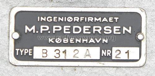 Marine Radio Receiver Kuttermodtager B 312A; Pedersen, M.P. (ID = 1856298) Commercial Re