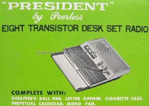 President Eight Transistor Desk Set Radio ; Peerless brand - far (ID = 424585) Radio