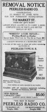 Type H.R.; Peerless Radio Co. / (ID = 2515406) Radio