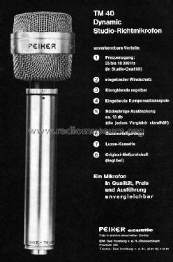 TM40; Peiker Acustic GmbH (ID = 639192) Microphone/PU