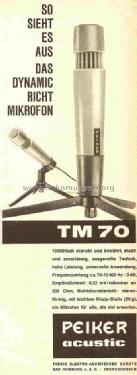 TM-70; Peiker Acustic GmbH (ID = 843308) Microfono/PU