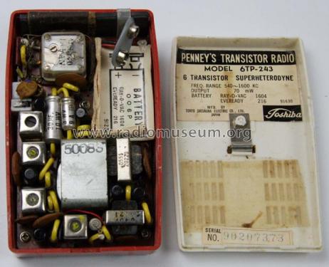 6TP-243 Radio JCPenney, Penney's, J.C.Penney, Penncrest 6TP-243 Radio JCPenney, Penney's, J.C.Penney, Penncrest