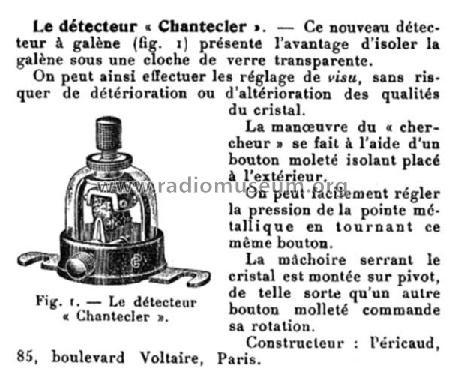 Détecteur à galène 'Chantecler' No. 1181; Péricaud, G. et A. P (ID = 1981736) Radio part