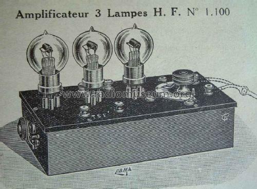 Amplificateur HF à 3 lampes No. 1100; Péricaud, G. et A. P (ID = 1671491) mod-pre26