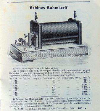 Bobine Ruhmkorff à grand isolement 3100; Péricaud, G. et A. P (ID = 1835567) mod-pre26