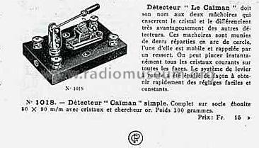 détecteur à galène 1018 Caïman; Péricaud, G. et A. P (ID = 88413) Radio part