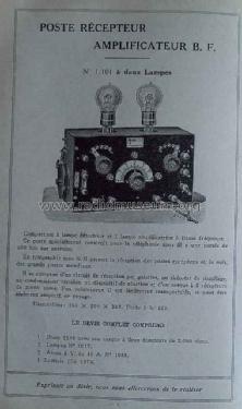 Récepteur Amplificateur BF à 2 lampes 'France' No. 1101; Péricaud, G. et A. P (ID = 1671861) Radio