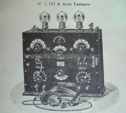 Récepteur Amplificateur HF à 3 lampes No. 1103; Péricaud, G. et A. P (ID = 1671469) Radio