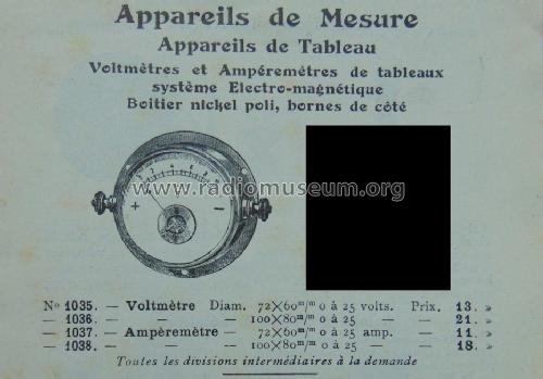 Voltmetres de tableaux N0 1035 1036; Péricaud, G. et A. P (ID = 1840159) Equipment
