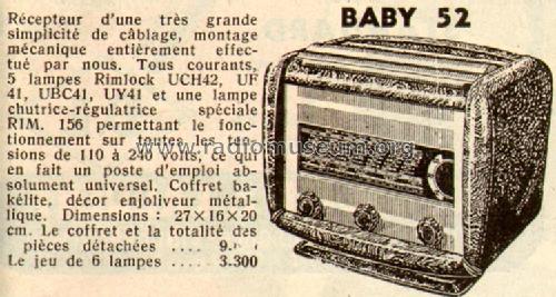 Baby 52; Perlor Radio; Paris (ID = 552107) Radio