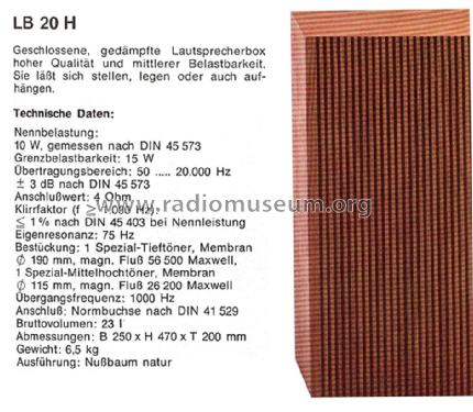 LB20H; Perpetuum-Ebner PE; (ID = 2405013) Speaker-P