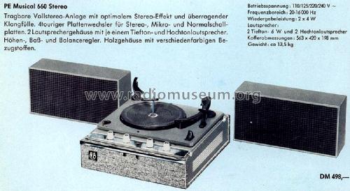 PE Musical 660 Stereo; Perpetuum-Ebner PE; (ID = 2169212) Sonido-V