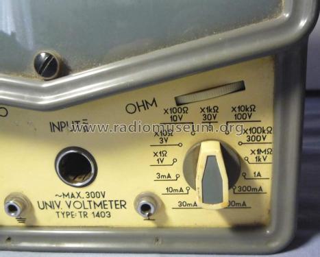 Univerzal Voltmeter TR-1403; Pestvidéki Gépgyár (ID = 1661896) Equipment