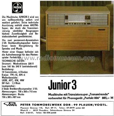 Junior 3; Peter, August, (ID = 1952707) Radio