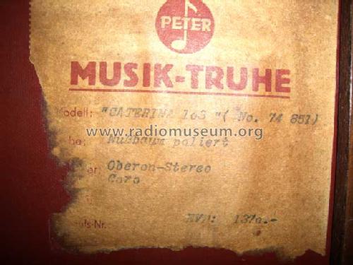 Musiktruhe Caterina 103 Ch=Oberon Stereo; Peter, August, (ID = 1053112) Radio