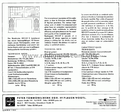 Vesuv 2; Peter, August, (ID = 622353) Radio